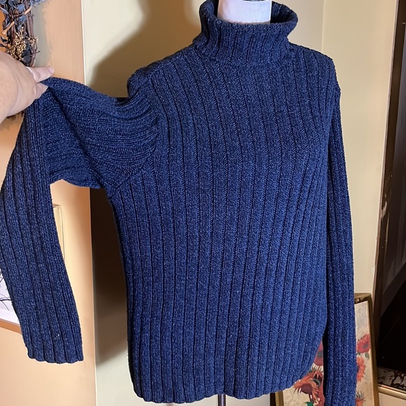 Vtg 80s RALPH LAUREN Polo Size Large Cotton Ribbed Turtleneck Timeless Cozy Soft - Picture 2 of 16